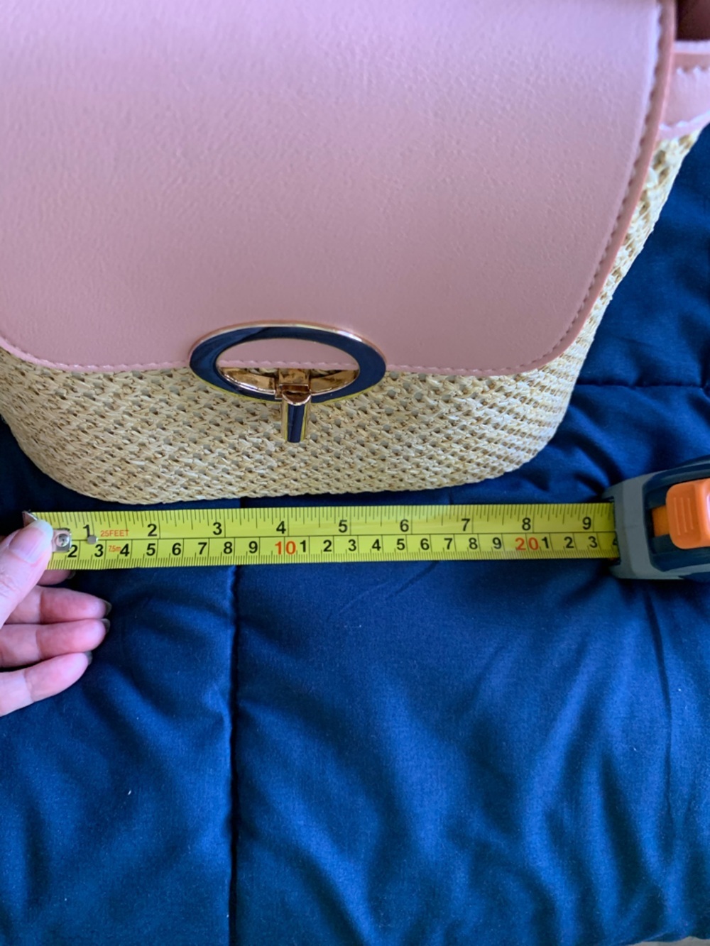 Sarah & Stone Pink rattan Crossbody Bag - Picture 5 of 7